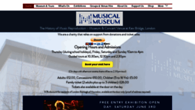 What Musicalmuseum.co.uk website looked like in 2023 (This year)