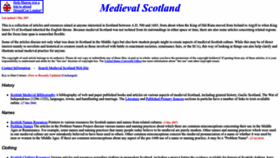 What Medievalscotland.org website looked like in 2023 (This year)