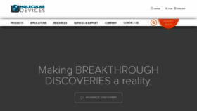What Moleculardevices.com website looked like in 2023 (This year)