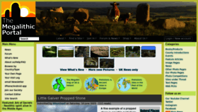 What Megalithic.co.uk website looked like in 2023 (3 years ago)