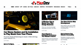 What Maxdev.com website looked like in 2023 (2 years ago)