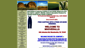 What Mhoveralls.com website looked like in 2023 (This year)