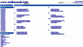 What Midisounds.info website looked like in 2023 (This year)