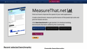 What Measurethat.net website looked like in 2023 (This year)