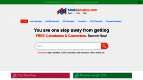 What Markcalculate.com website looked like in 2023 (This year)
