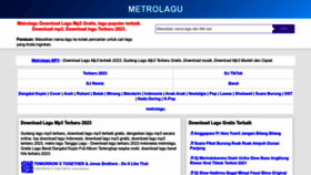 What Metrolagu123.cc website looked like in 2023 (This year)