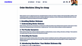 What Meclizinepyso.com website looked like in 2023 (This year)