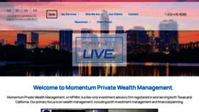 What Momentumpwm.com website looked like in 2023 (This year)