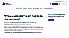 What Mycccsaccount.com website looked like in 2023 (This year)