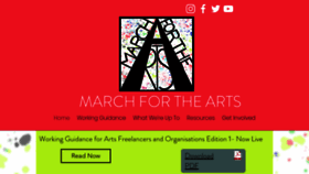 What Marchforthearts.com website looked like in 2023 (This year)