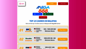 What Mega888.gold website looked like in 2023 (This year)