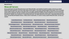 What Minecraft-servers.biz website looked like in 2023 (This year)