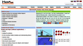 What Math10.com website looked like in 2023 (This year)