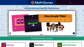 What Mathgames.com website looked like in 2023 (This year)