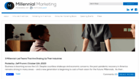 What Millennialmarketing.com website looked like in 2023 (This year)