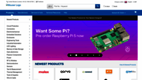 What Mouser.co.uk website looked like in 2023 (This year)