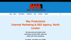 What Macproductions.com website looked like in 2023 (This year)