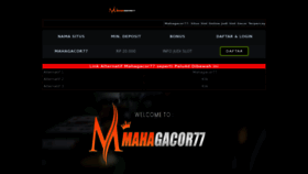 What Mahagacor77.com website looked like in 2023 (This year)