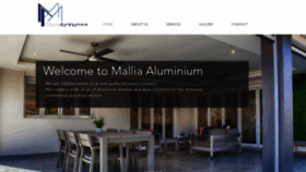What Malliaaluminium.com.au website looked like in 2023 (This year)