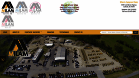 What Milamequipmentsales.com website looked like in 2023 (This year)