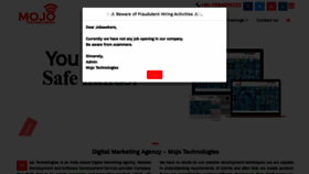 What Mojotechnologies.com website looked like in 2023 (This year)