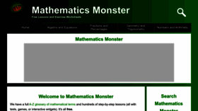 What Mathematics-monster.com website looked like in 2023 (This year)