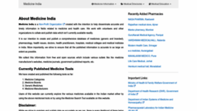 What Medicineindia.org website looked like in 2023 (This year)