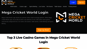 What Megacricketworldlogin.com website looked like in 2023 (This year)