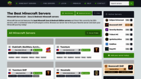 What Minecraft-serverlist.com website looked like in 2023 (This year)