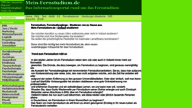 What Mein-fernstudium.de website looked like in 2023 (This year)