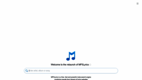 What Mp3lyrics.org website looked like in 2023 (This year)