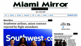 What Miamimirror.com website looked like in 2023 (This year)
