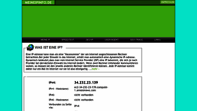 What Meineipinfo.de website looked like in 2023 (This year)
