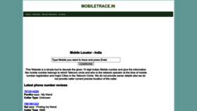 What Mobiletrace.in website looked like in 2023 (This year)