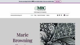 What Mariebrowning.com website looks like in 2024 
