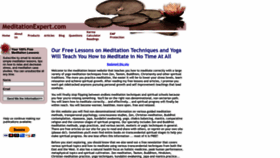 What Meditationexpert.com website looks like in 2024 