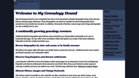 What Mygenealogyhound.com website looks like in 2024 