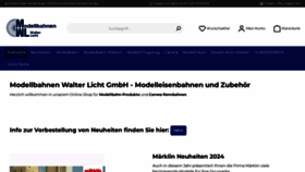 What Modellbahnen-licht.de website looks like in 2024 