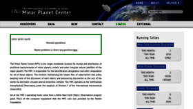 What Minorplanetcenter.net website looks like in 2024 