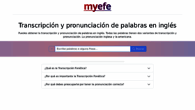 What Myefe.es website looks like in 2024 