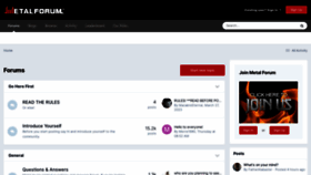 What Metalforum.com website looked like in 2024 (2 years ago)