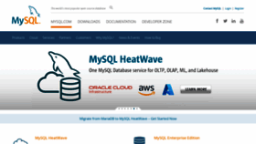 What Mysql.com website looks like in 2024 