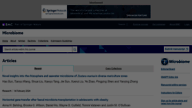 What Microbiomejournal.com website looks like in 2024 