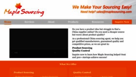 What Maplesourcing.com website looks like in 2024 