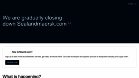 What Maersksealand.com website looks like in 2024 