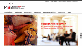 What Medicalschool-berlin.de website looks like in 2024 