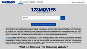 What Movies123.sbs website looks like in 2024 
