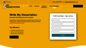 What Mydissertations.co.uk website looks like in 2024 
