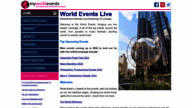 What Myworldevents.com website looks like in 2024 
