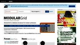 What Modulargrid.net website looks like in 2024 